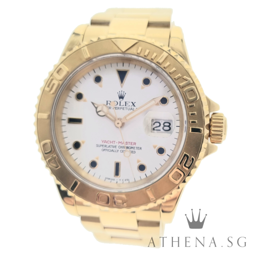 Rolex Yatch Master Full Yellow Gold White Dial - AllWatchMarket