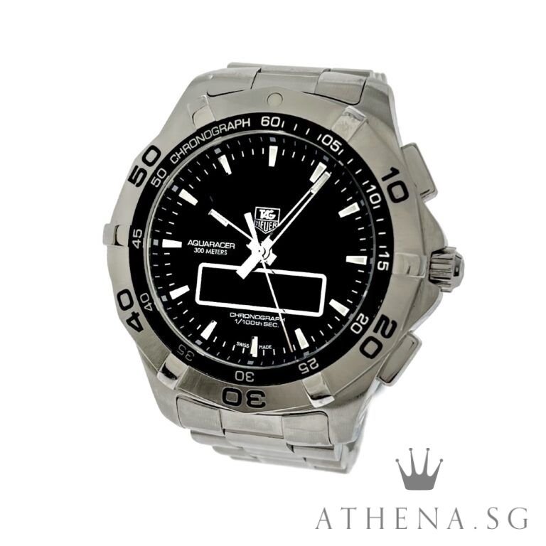 TAG HEUER MEN AQUARACER QUARTZ BLACK DIGITAL ANALOG DIAL