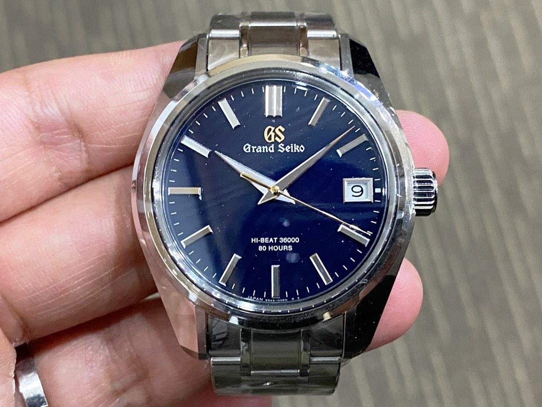 Brand New 2022 Local Grand Seiko GS Heritage 44GS Blue Wood