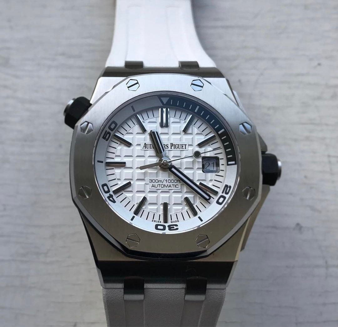 Audemars Piguet Royal Oak Offshore White Dial Open Caseback Diver