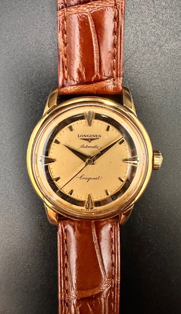 Longines conquest 18k discount gold